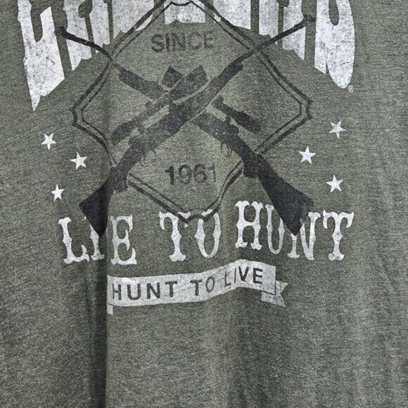 Cabela's Live to Hunt, Hunt to Live Green T-Shirt - Size Large - Picture 10 of 14